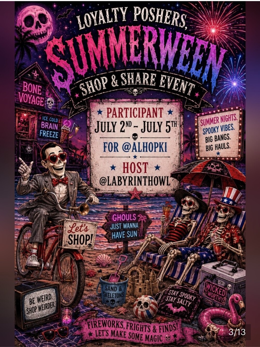 Summerween shop and share event participant